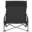 VIDAXL - vidaXL Chaises de plage pliables lot de 2 Noir Tissu - vignette