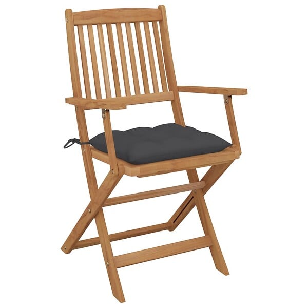 VIDAXL - vidaXL Chaises pliables de jardin lot de 6 avec coussins Bois d'acacia - large