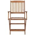 VIDAXL - vidaXL Chaises pliables de jardin lot de 6 avec coussins Bois d'acacia - vignette