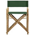 VIDAXL - vidaXL Chaises pliables de directeur lot de 2 Vert Bambou et tissu - vignette