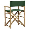 VIDAXL - vidaXL Chaises pliables de directeur lot de 2 Vert Bambou et tissu - vignette