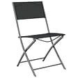 VIDAXL - vidaXL Chaises d'extérieur pliables lot de 4 Noir Acier et textilène - vignette
