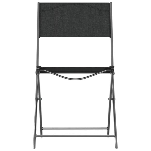 VIDAXL - vidaXL Chaises d'extérieur pliables lot de 4 Noir Acier et textilène - large