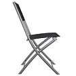 VIDAXL - vidaXL Chaises d'extérieur pliables lot de 4 Noir Acier et textilène - vignette