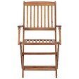 VIDAXL - vidaXL Chaises pliables de jardin lot de 8 avec coussins Bois d'acacia - vignette