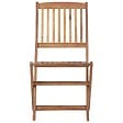 VIDAXL - vidaXL Chaises pliables de jardin lot de 8 avec coussins Bois d'acacia - vignette