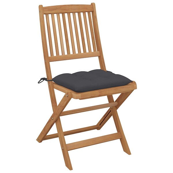 VIDAXL - vidaXL Chaises pliables de jardin lot de 6 avec coussins Bois d'acacia - large