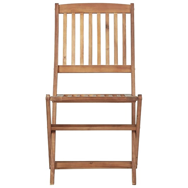 VIDAXL - vidaXL Chaises pliables de jardin lot de 8 avec coussins Bois d'acacia - large