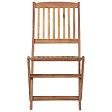 VIDAXL - vidaXL Chaises pliables de jardin lot de 8 avec coussins Bois d'acacia - vignette