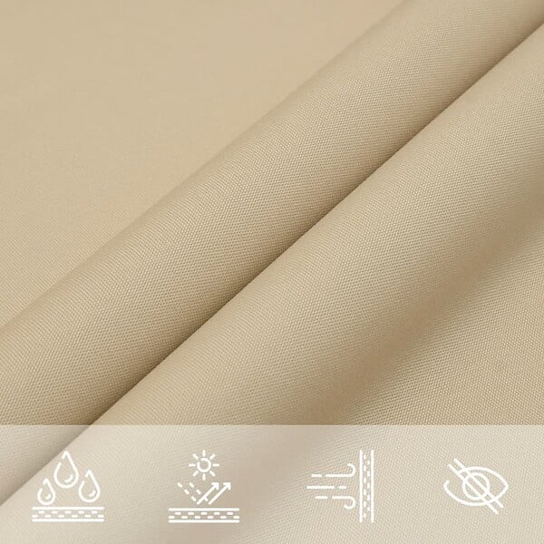 VIDAXL - vidaXL Voile de parasol tissu oxford triangulaire 3x4x5 m beige - large