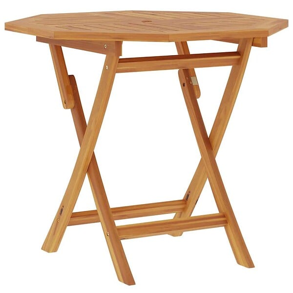 VIDAXL - vidaXL Table pliable de jardin 85x85x76 cm Bois de teck solide - large