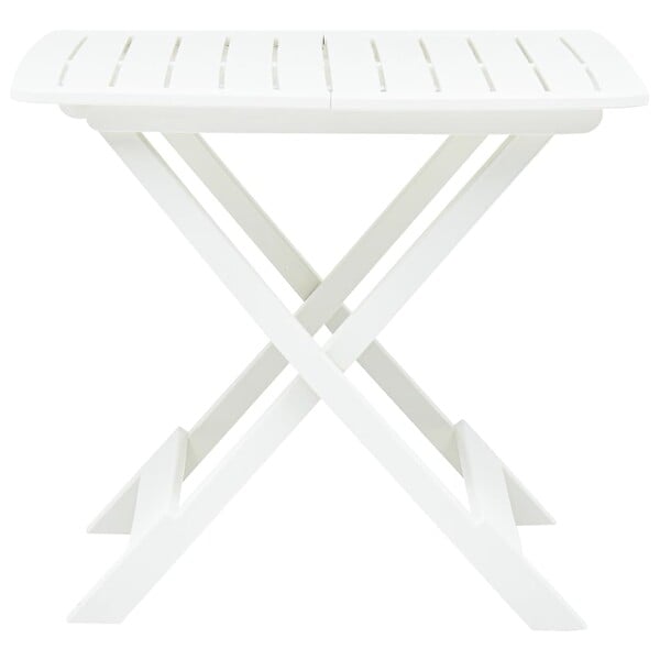 VIDAXL - vidaXL Table pliable de jardin Blanc 79x72x70 cm Plastique - large