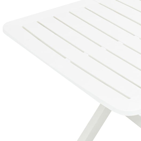 VIDAXL - vidaXL Table pliable de jardin Blanc 79x72x70 cm Plastique - large