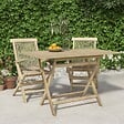VIDAXL - vidaXL Table de jardin pliante gris 120x70x75 cm bois de teck solide - vignette