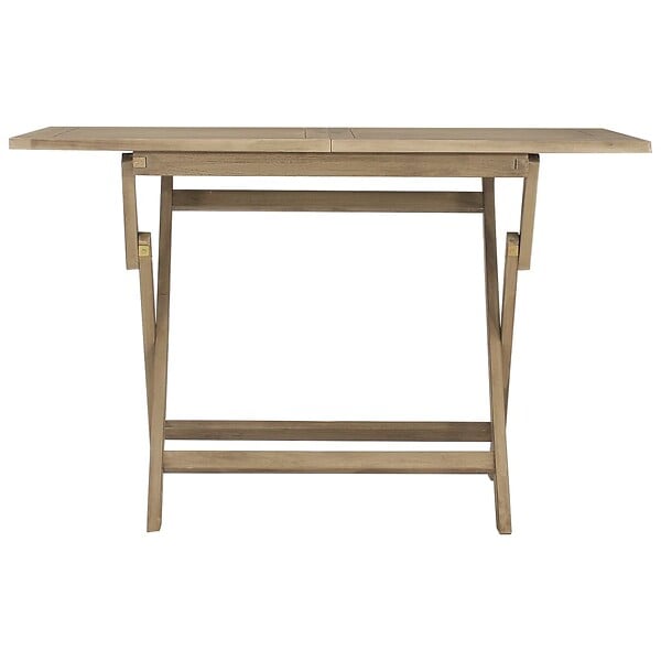 VIDAXL - vidaXL Table de jardin pliante gris 120x70x75 cm bois de teck solide - large