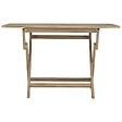VIDAXL - vidaXL Table de jardin pliante gris 120x70x75 cm bois de teck solide - vignette