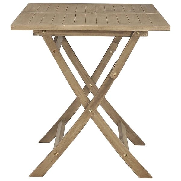 VIDAXL - vidaXL Table de jardin pliante gris 120x70x75 cm bois de teck solide - large