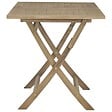 VIDAXL - vidaXL Table de jardin pliante gris 120x70x75 cm bois de teck solide - vignette