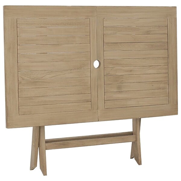 VIDAXL - vidaXL Table de jardin pliante gris 120x70x75 cm bois de teck solide - large