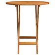 VIDAXL - vidaXL Table de jardin pliable Ø60x75 cm Bois d'eucalyptus solide - vignette