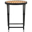 VIDAXL - vidaXL Table à thé Noir 60 cm Résine tressée et bois d'acacia solide - vignette