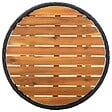 VIDAXL - vidaXL Table à thé Noir 60 cm Résine tressée et bois d'acacia solide - vignette