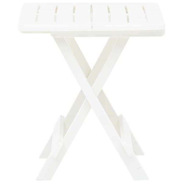 VIDAXL - vidaXL Table pliable de jardin blanc 45x43x50 cm plastique - large