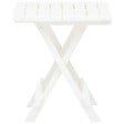 VIDAXL - vidaXL Table pliable de jardin blanc 45x43x50 cm plastique - vignette