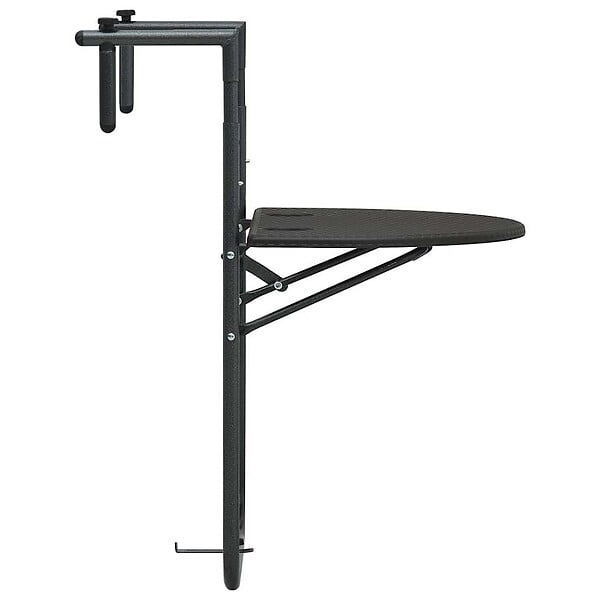 VIDAXL - vidaXL Table de balcon Marron 60x64x83,5 cm Plastique Aspect de rotin - large