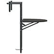 VIDAXL - vidaXL Table de balcon Marron 60x64x83,5 cm Plastique Aspect de rotin - vignette