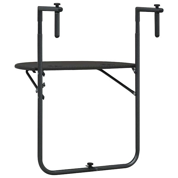 VIDAXL - vidaXL Table de balcon Marron 60x64x83,5 cm Plastique Aspect de rotin - large