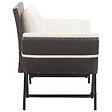 VIDAXL - vidaXL Banc de jardin avec coussins 176 cm Marron Résine tressée - vignette