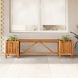 VIDAXL - vidaXL Banc de jardin avec 2 jardinières 150x30x40 cm Bois d'acacia - vignette