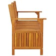 VIDAXL - vidaXL Banc de rangement 148 cm Bois d'acacia solide - vignette