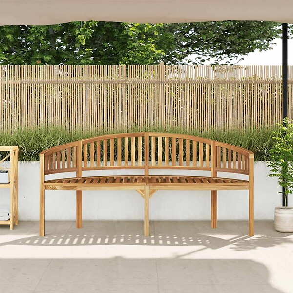 VIDAXL - vidaXL Banc de jardin en forme de banane 180 cm bois de teck solide - large