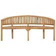 VIDAXL - vidaXL Banc de jardin en forme de banane 180 cm bois de teck solide - vignette