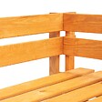 VIDAXL - vidaXL Banc d'angle palette de jardin bois marron miel - vignette