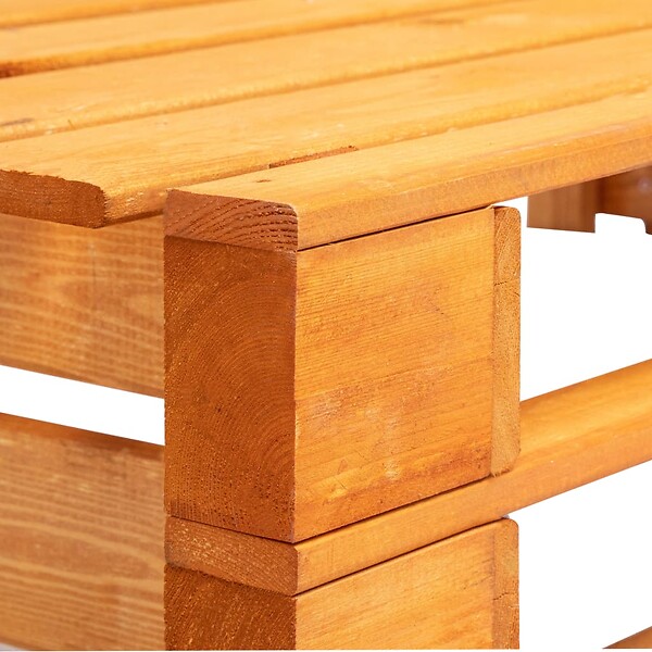 VIDAXL - vidaXL Banc d'angle palette de jardin bois marron miel - large