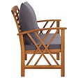 VIDAXL - vidaXL Banc de jardin avec coussins 119 cm Bois solide d'acacia - vignette