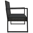VIDAXL - vidaXL Banc de jardin avec coussins noir 106 cm résine tressée - vignette