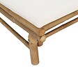 VIDAXL - vidaXL Banc de jardin avec coussins blanc crème bambou - vignette