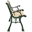 VIDAXL - vidaXL Banc de jardin 122 cm fonte et bois de sapin massif - vignette
