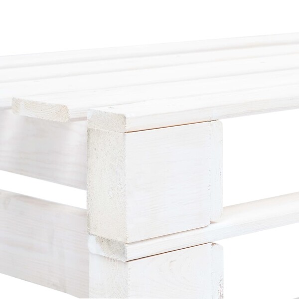 VIDAXL - vidaXL Banc palette de jardin bois gris blanc - large