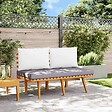 VIDAXL - vidaXL Banc de jardin avec coussins 115 cm Bois solide d'acacia - vignette
