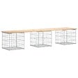 VIDAXL - vidaXL Banc de jardin design de gabion 203x44x42 cm bois massif de pin - vignette