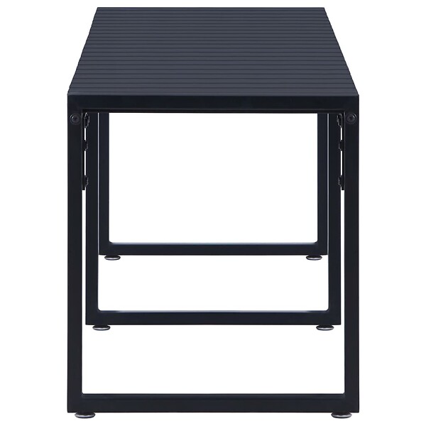 VIDAXL - vidaXL Banc de jardin 180 cm Panneau PS Noir - large