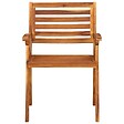 VIDAXL - vidaXL Chaises de jardin lot de 6 Bois d'acacia solide - vignette
