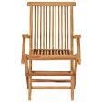 VIDAXL - vidaXL Chaises pliables de jardin lot de 8 Bois de teck solide - vignette