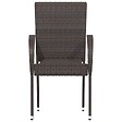 VIDAXL - vidaXL Chaises empilables d'extérieur lot de 4 Résine tressée Marron - vignette