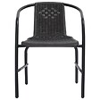 VIDAXL - vidaXL Chaises de jardin lot de 2 Plastique Rotin et acier 110 kg - vignette